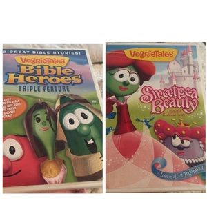 Veggie tales sweet pea beauty & Bible hero’s dvds